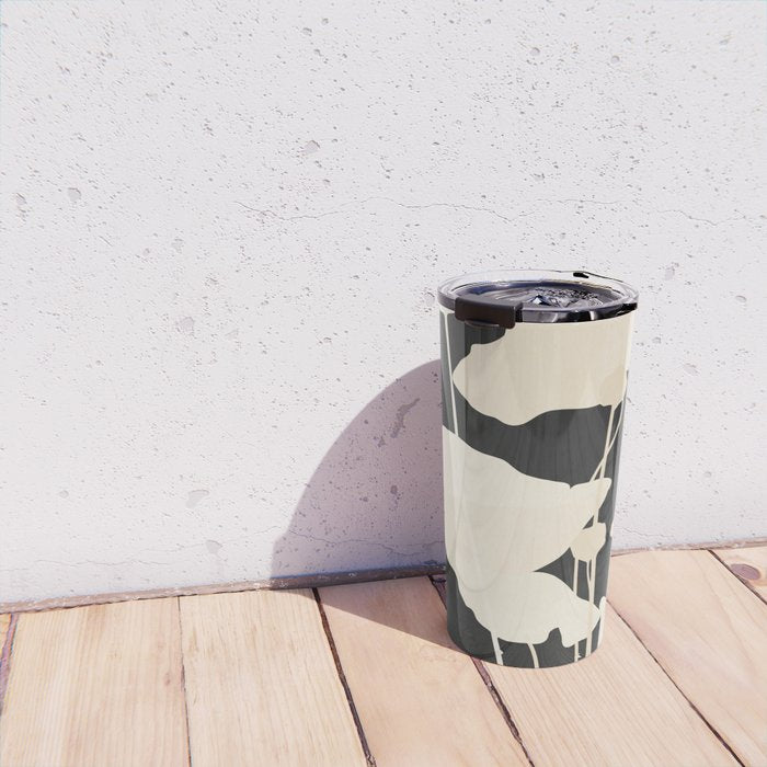 Minimal Abstract Poppy Flower 5 Travel Mug Gallery Image 4