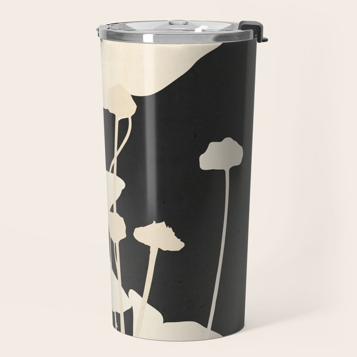 Minimal Abstract Poppy Flower 5 Travel Mug Gallery Image 2