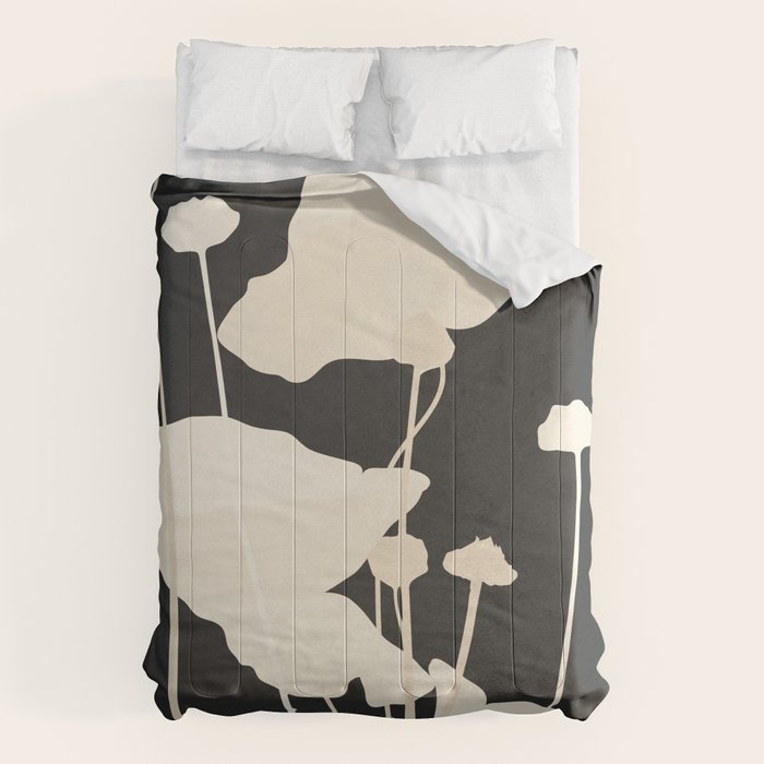 Minimal Abstract Poppy Flower 5 Comforter Gallery Image 1
