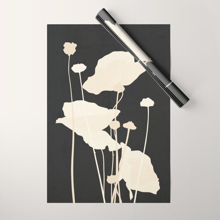 Minimal Abstract Poppy Flower 5 Wrapping Paper Gallery Image 1
