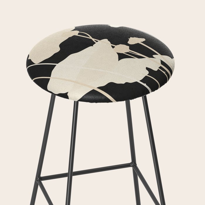 Minimal Abstract Poppy Flower 5 Stool Gallery Image 2