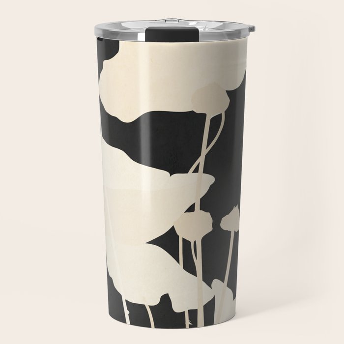 Minimal Abstract Poppy Flower 5 Travel Mug Gallery Image 1