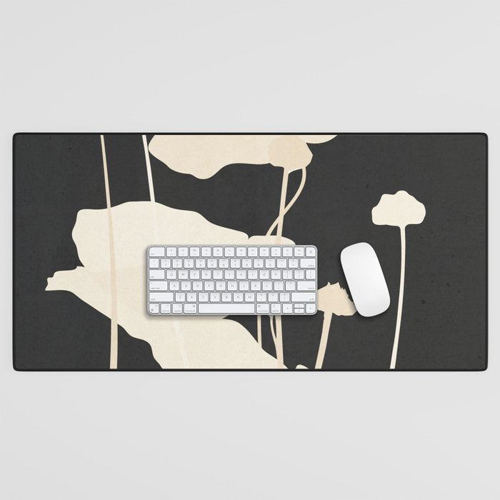 Minimal Abstract Poppy Flower 5 Desk Mat Gallery Image 1