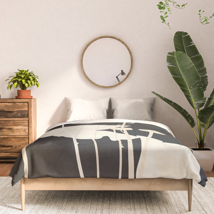 Minimal Abstract Poppy Flower 5 Comforter Gallery Image 3