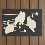 Minimal Abstract Poppy Flower 5 Outdoor Rug Gallery Image 1