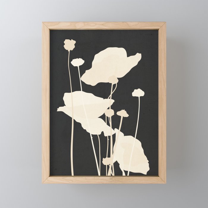 Minimal Abstract Poppy Flower 5 Mini Art Print Gallery Image 1