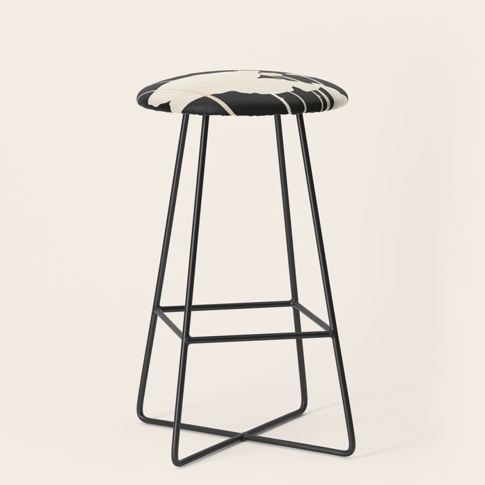 Minimal Abstract Poppy Flower 5 Stool Gallery Image 1
