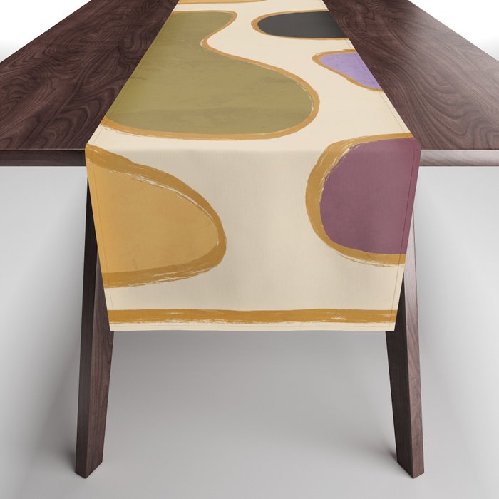 Modern Abstract Minimal Shapes 123 Table Runner Gallery Image 1