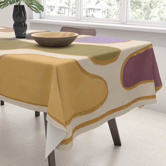 Modern Abstract Minimal Shapes 123 Tablecloth Gallery Image 3