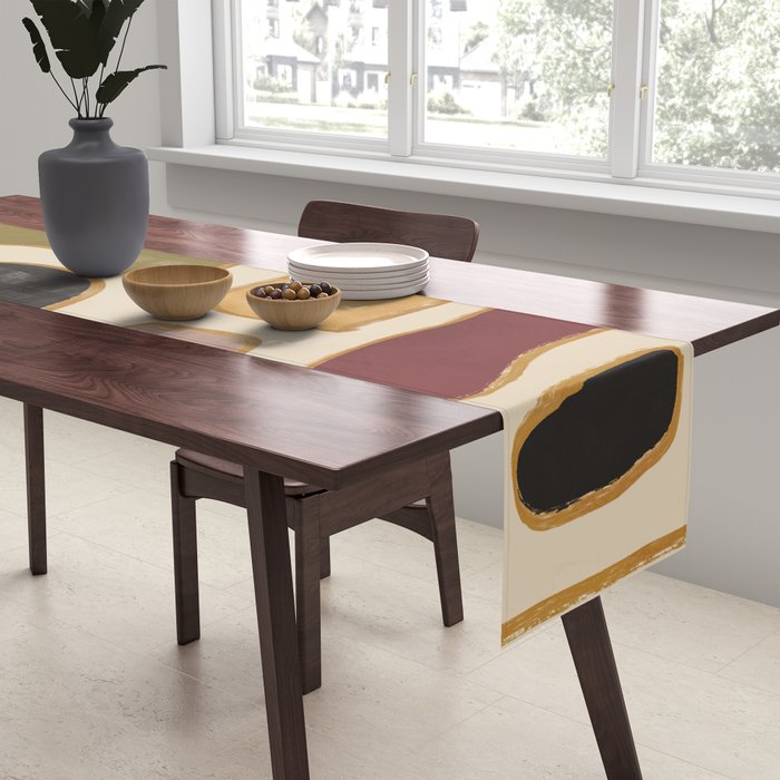 Modern Abstract Minimal Shapes 123 Table Runner Gallery Image 2