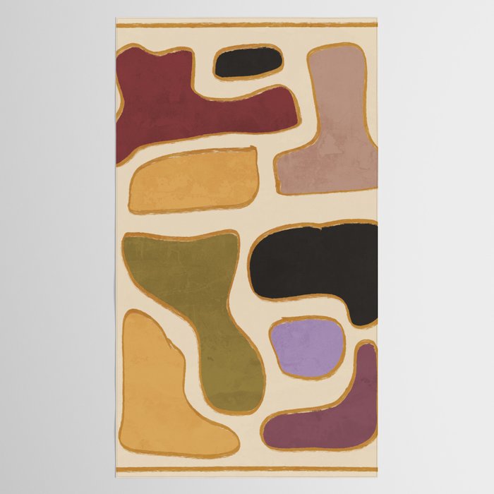 Modern Abstract Minimal Shapes 123 Tablecloth Gallery Image 2