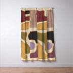 Modern Abstract Minimal Shapes 123 Window Curtain Gallery Image 3