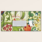 William Morris Garden Lily Floral Print Desk Mat Gallery Image 1