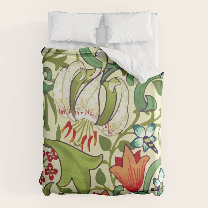 William Morris Garden Lily Floral Print Duvet Cover Gallery Image 6
