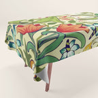 William Morris Garden Lily Floral Print Tablecloth Gallery Image 1