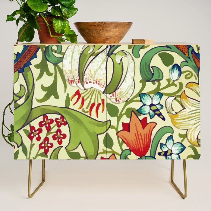 William Morris Garden Lily Floral Print Credenza Gallery Image 1