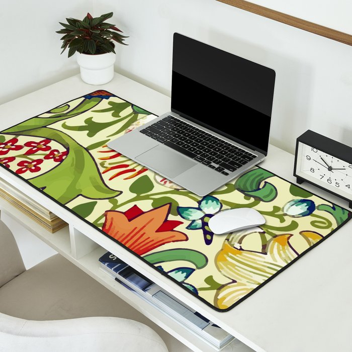 William Morris Garden Lily Floral Print Desk Mat Gallery Image 2