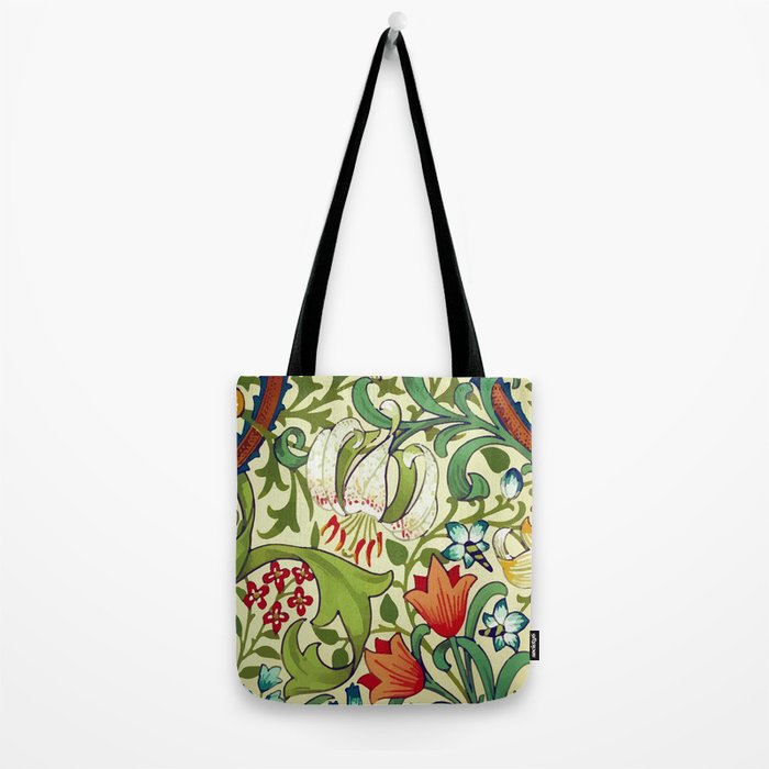 William Morris Garden Lily Floral Print Tote Bag Gallery Image 2