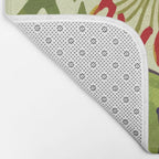 William Morris Garden Lily Floral Print Bath Mat Gallery Image 2