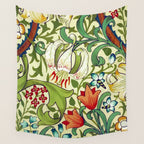 William Morris Garden Lily Floral Print Wall Tapestry Gallery Image 4