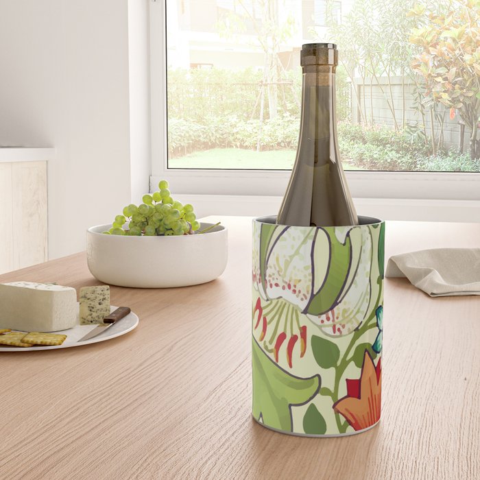 William Morris Garden Lily Floral Print Wine Chiller Gallery Image 4