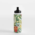 William Morris Garden Lily Floral Print Water Bottle Gallery Image 2