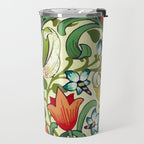 William Morris Garden Lily Floral Print Travel Mug Gallery Image 2