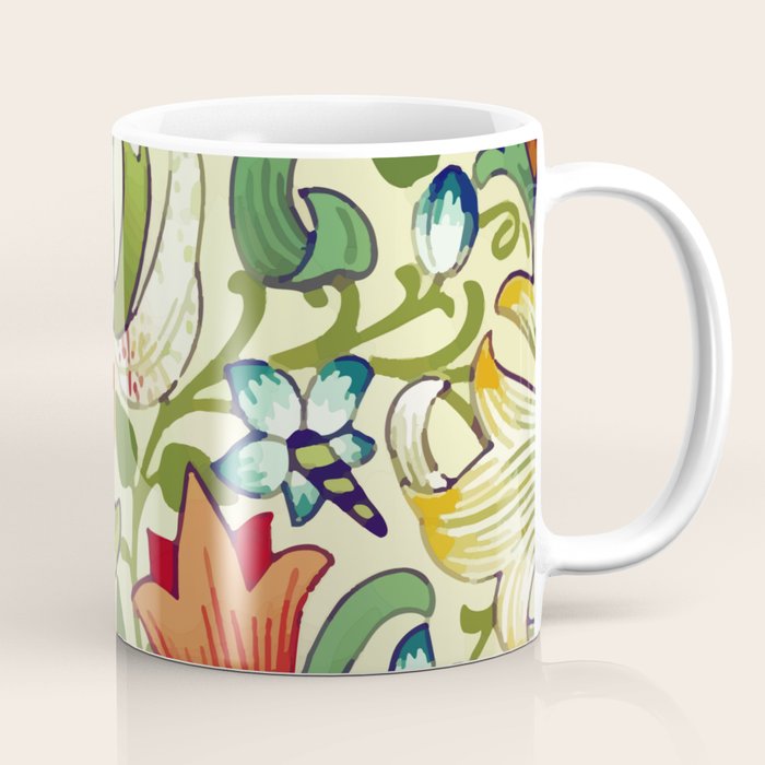 William Morris Garden Lily Floral Print Coffee Mug Gallery Image 1