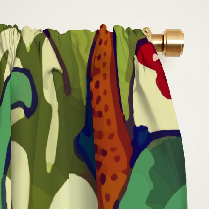 William Morris Garden Lily Floral Print Window Curtain Gallery Image 2