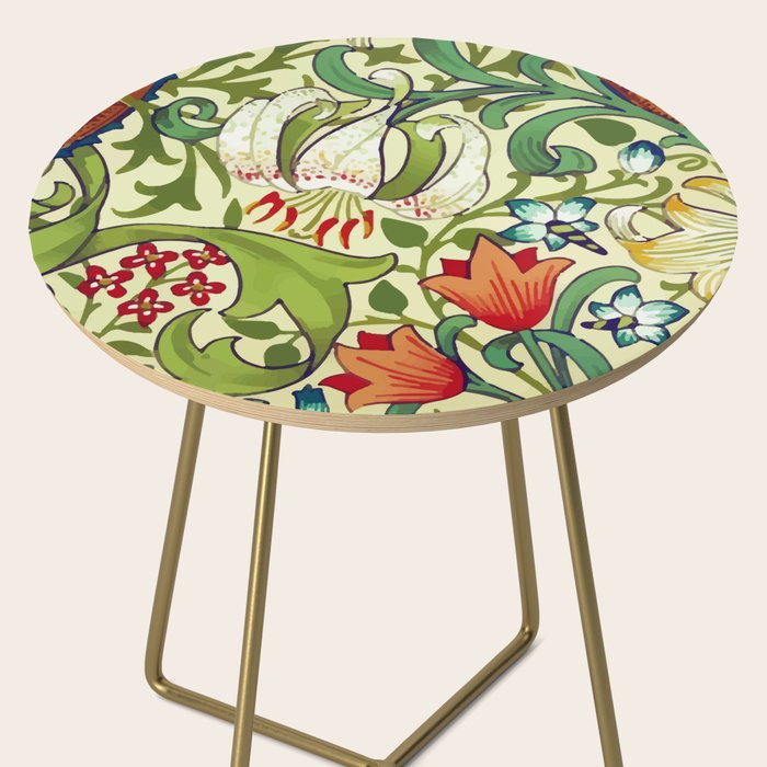 William Morris Garden Lily Floral Print Side Table Gallery Image 2