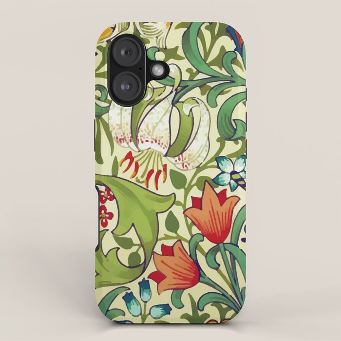 William Morris Garden Lily Floral Print iPhone Case Gallery Image 1