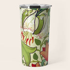 William Morris Garden Lily Floral Print Travel Mug Gallery Image 1