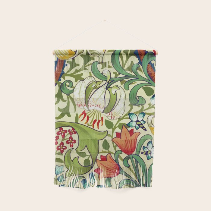 William Morris Garden Lily Floral Print Wall Hanging Gallery Image 1