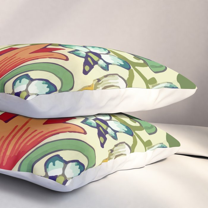 William Morris Garden Lily Floral Print Pillow Sham Gallery Image 3