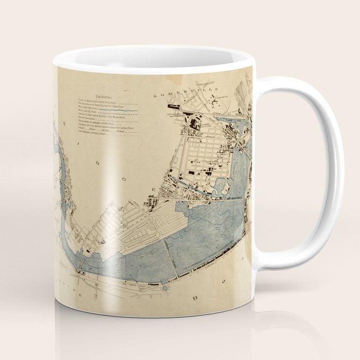 Vintage Map of The Charles River (1894) Coffee Mug Gallery Image 1