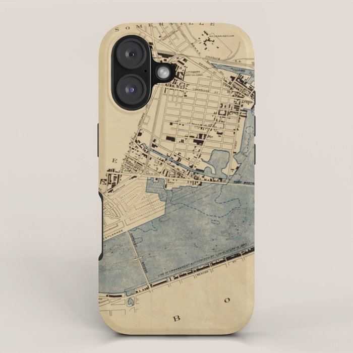 Vintage Map of The Charles River (1894) iPhone Case Gallery Image 1