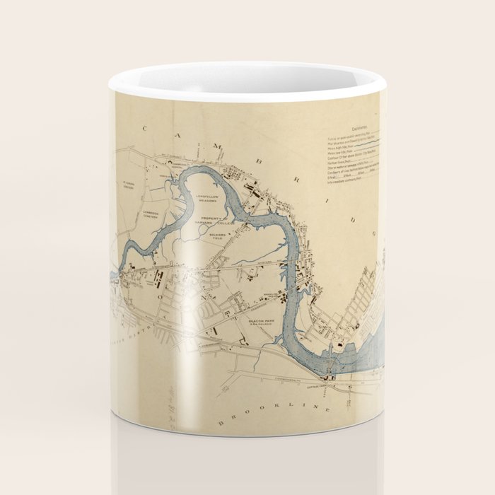 Vintage Map of The Charles River (1894) Coffee Mug Gallery Image 4