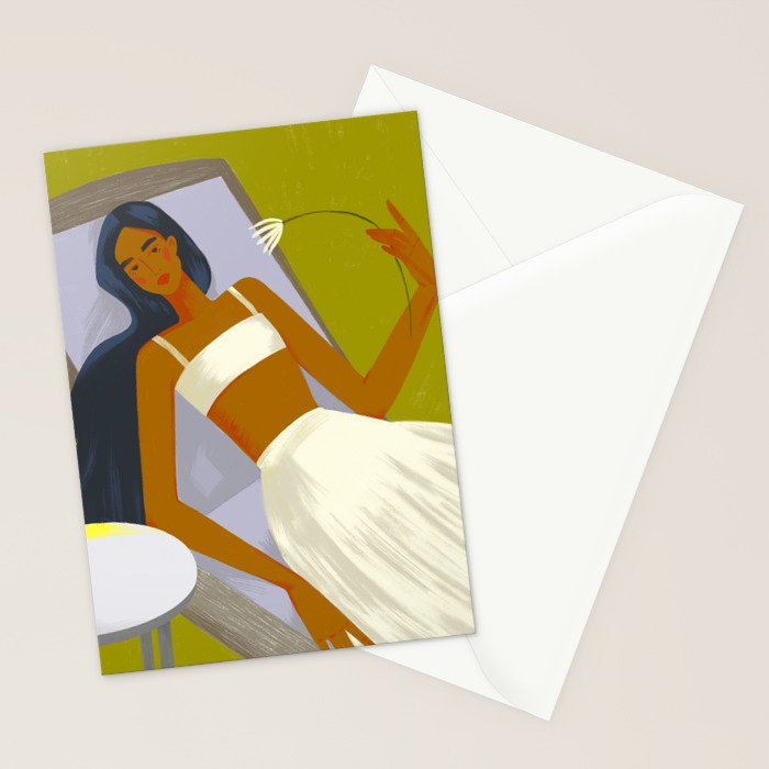 the girl is resting Stationery Card Gallery Image 2