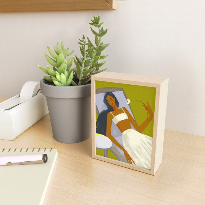 the girl is resting Mini Art Print Gallery Image 2