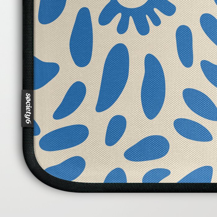 Abstract blue nature flower art pattern Laptop Sleeve Gallery Image 3