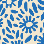 Abstract blue nature flower art pattern Coffee Mug Gallery Image 2