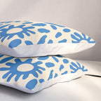 Abstract blue nature flower art pattern Pillow Sham Gallery Image 3