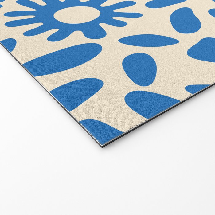 Abstract blue nature flower art pattern Welcome Mat Gallery Image 2