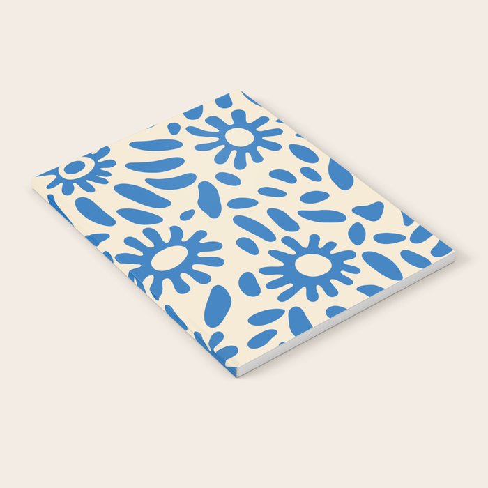 Abstract blue nature flower art pattern Notebook Gallery Image 2