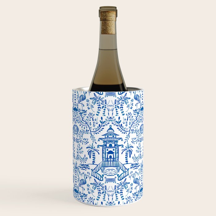 Coastal Chinoiserie  Wine Chiller Gallery Image 1