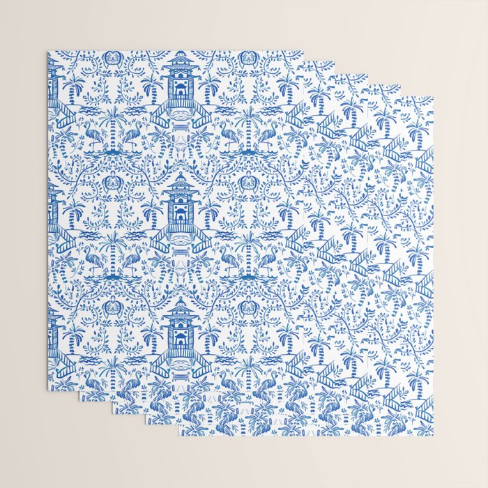 Coastal Chinoiserie  Wrapping Paper Gallery Image 3