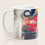 Urban Industrial Graffiti-Inspired Collage Art Aesthetic Abstract Coffee Mug Gallery Image 3