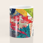 Urban Industrial Graffiti-Inspired Collage Art Aesthetic Abstract Coffee Mug Gallery Image 4