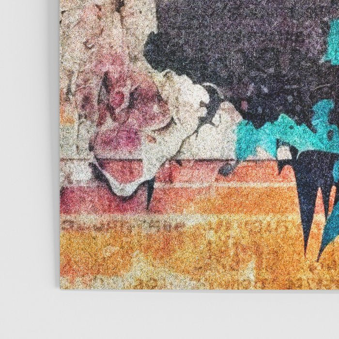 Urban Industrial Graffiti-Inspired Collage Art Aesthetic Abstract Poster Gallery Image 3