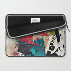 Urban Industrial Graffiti-Inspired Collage Art Aesthetic Abstract Laptop Sleeve Gallery Image 2